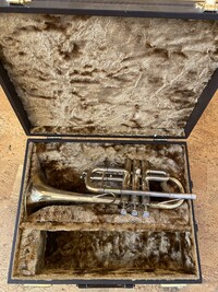 Henri Selmer Paris E-Trompete Vintage Made in France selten + Koffer
