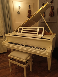 Feurich Dynamic 162 I - weiß poliert, Messing